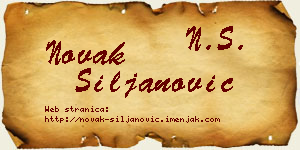Novak Siljanović vizit kartica